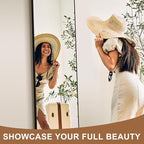 Delma Arched Mirror Full Length, Standing Mirror Full Body, Large Floor - Image 2