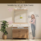 TETOTE 36 x 36 Inch Gold Mirror - Image 8