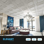 Art3d Drop Ceiling Tiles 24x24 in White, Wainscoting Panels Glue Up 2x2 - Image 4