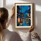 Framed Japanese Wall Art, Asian Tokyo Tea House Canvas Wall Decor Painting - Image 6