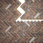 EverStone Herringbone Faux Brick Panel, 46 1/2"W x 25 1/4"H x 1"D, Smokey Rose - Image 9