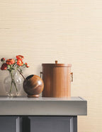 York Wallcoverings Natural Sisal Plaster Peel and Stick Grasscloth Wallpaper - Image 2