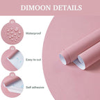 Dimoon 17.7''x393'' Peel and Stick Wallpaper Pink Contact Paper - Image 3