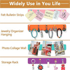 5 Pack Felt Pin Board Bar Strips Bulletin Board - Image 3