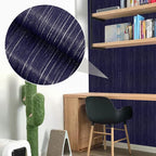 Navy Blue Grasscloth Peel and Stick Wallpaper Vintage Texture Removable - Image 9