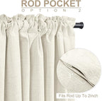 100% Blackout Shield Linen Blackout Curtains - Image 4
