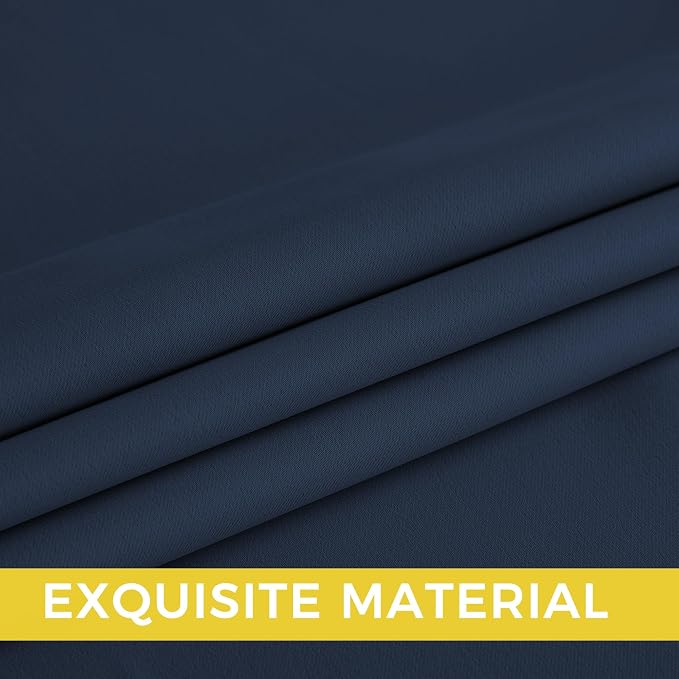 NICETOWN Room Darkening Draperies Curtains Panels, 2 Panels Navy Blue W52 x L96 - Image 6