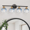 TALOYA Bathroom Vanity Light Fixtures, 4-Light Black and Gold Wall Lights by Taloya