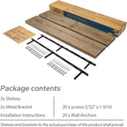 BGMG Wood Floating Shelves for Wall 54 inch Set of 2, Dark Walnut Floating - Image 7