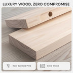 Homeforia Wood 48 inch Floating Shelf, High End Solid Natural Wood 48inch - Image 4