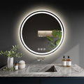 LED Bathroom Mirror 20 Inch Round Bathroom Mirror by WISSMILESHOME