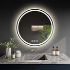 LED Bathroom Mirror 20 Inch Round Bathroom Mirror by WISSMILESHOME