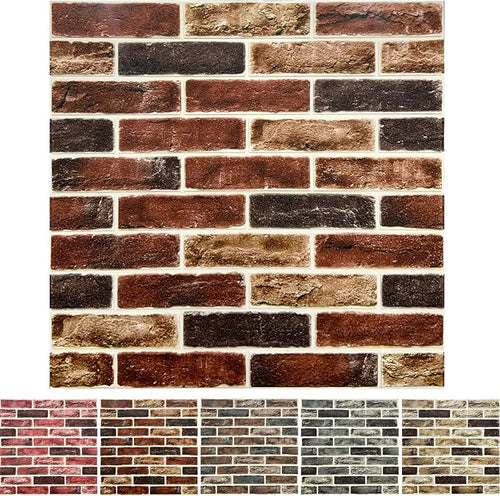 10-Pack 52 Sq.Ft 3D Wall Panels Peel and Stick 3D Faux Brick Wallpaper Peel and by YLLYLL