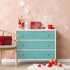 CHIHUT 15.7''x100'' Peel and Stick Light Blue Glitter Wallpaper Roll Sparkly - Image 5