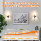 Battery Operated Wall Sconces Set Of 2, Wireless Battery Wall Light - Image 6