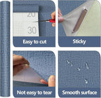 Blue Wallpaper Grasscloth Peel and Stick Wallpaper 17.7inch x 393.7inch - Image 4