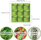 Hanging Planting Grow Bags, 9 Pockets Hanging Vertical Wall Planter Wall - Image 3