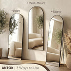 Antok 81" x41” Arched Full Length Floor Mirror, Free Standing/Wall Mount/Leaning - Image 5
