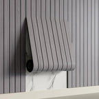Yutianli PVC Slat Wall Panel Peel and Stick 236"x 15.7" Faux Wood Slat Panel by Yutianli