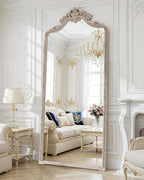 Wall Mount Arched Full Length Mirror, Baroque Antique Vintage Long Mirrors by WISSMILESHOME