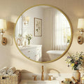 NEWBULIG 24 Inch Round Wall Mirror, Bathroom Mirror by NEWBULIG