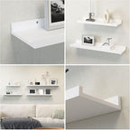 Boswillon 70.9 Inches Long Floating Shelves, 2 Set White Wall Shelf - Image 5