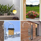 FEED GARDEN 2 Pack 12 Inch Hanging Plant Bracket Wall Hooks Decorative Plant - Image 2