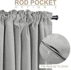 100% Blackout Shield Linen Blackout Curtains - Image 4