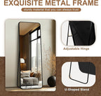 Delma Full Length Mirror, Wall Mounted, Freestanding or Leaning, Rounded - Image 6
