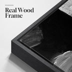 Large Framed Black and White Gray Abstract Wall Art - Image 5