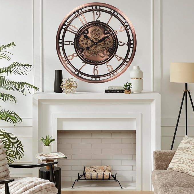CLXEAST 28 Inch Oversized Large Moving Gear Wall Clock - Image 5