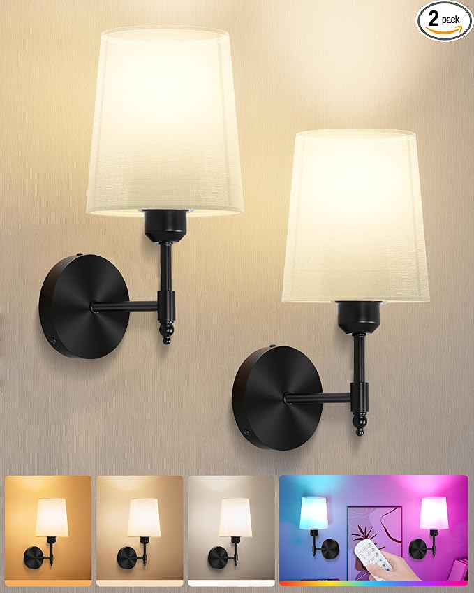 Ouyulong Battery Operated Wall Sconces Set of 2, Wireless Rechargeable Dimmable by Ouyulong