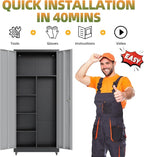 Metal Garage Storage Cabinet - Image 9
