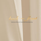 NICETOWN Beige Velvet Curtains 63 inches 2 Panels Set, Thermal Insulated Heavy - Image 4