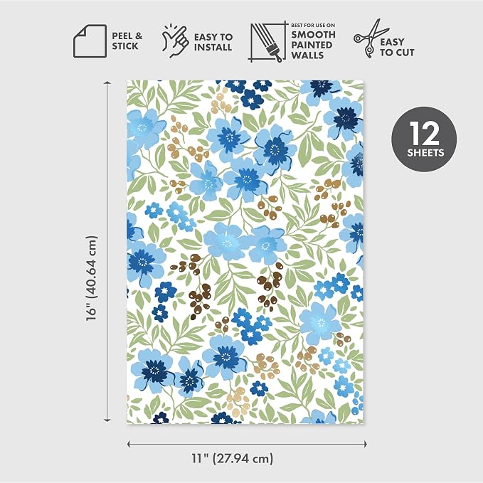 Main Street Peel and Stick Wallpaper Eco-Friendly Sheets 12 Pack, 11 X 16 Inch - Image 2