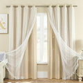 XiDi Curtains for Bedroom Decor Beige52/72/1 by Addsomecolortolife