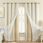 XiDi Curtains for Bedroom Decor Beige52/72/1 by Addsomecolortolife