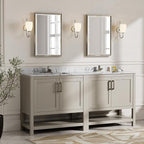 Brushed Nickel Bathroom Mirror, Rustproof Rectangle Framed Mirror - Image 7