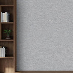 SHUFA Gray Cotton-Like Textured Grasscloth Wallpaper Matte Thick Real Woven - Image 4