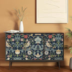 FunStick 17.5"x354" Dark Blue William Morris Wallpaper Vintage Antique Leaves - Image 3