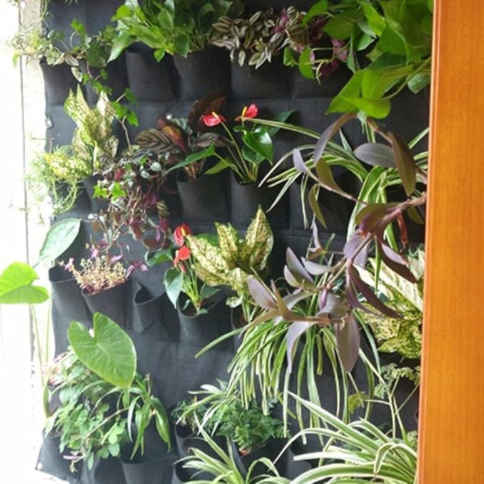 Ogrmar 36 Pockets Vertical Wall Garden Planter Plant Grow Bag - Image 4
