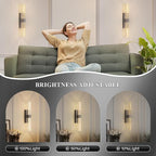 camuucci Battery Operated Wall Sconces Set of 2 Rechargeable Battery Powered - Image 5