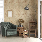 VEELIKE Aged Tan Concrete Wallpaper Peel and Stick Textured Distressed Concrete - Image 2