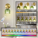 Vintage Battery Operated Wall Sconces - 5000mAh Rechargeable Dimmable Wireless - Image 4