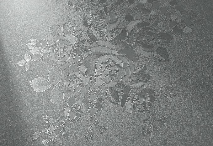 Grey Floral Peel and Stick Wallpaper Embossed Contact Paper 17.7 inch x by lenify
