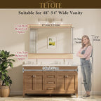TETOTE Brushed Nickel Bathroom Mirror 48 x 30 Inch - Image 8