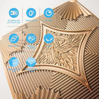Art3d Drop Ceiling Tiles 24x24 in Bronze, 3D Wainscoting Panels Glue Up 2x2 - Image 7