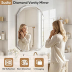 Suidia Bathroom Mirror, Frameless Bathroom Mirror - Image 4