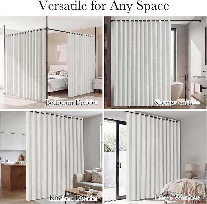 RYB HOME Accordion Style Closet Curtain-100% Blackout Folding Accordion Curtain - Image 8