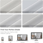 CUCRAF Grayish White Blackout Curtains 96 inch Length 2 Panels Set, Rod Pocket - Image 4